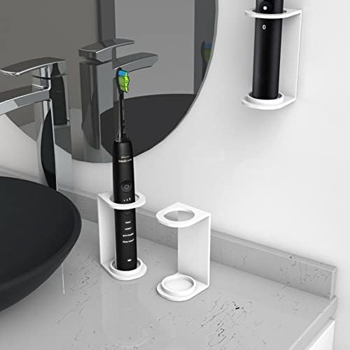 Phezen 4pcs por escova de dentes eletrônica montada na parede para banheiro, suportes de escova de dentes elétricos gram