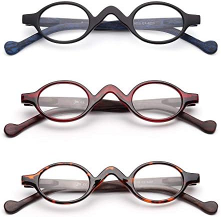 JM Spring Delinga Ler óculos 4 pares redondos e 3 pares estilo oval +4.0