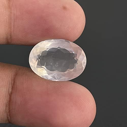 Rafeeq Gems 15,5mm de rosa natural quartzo ova