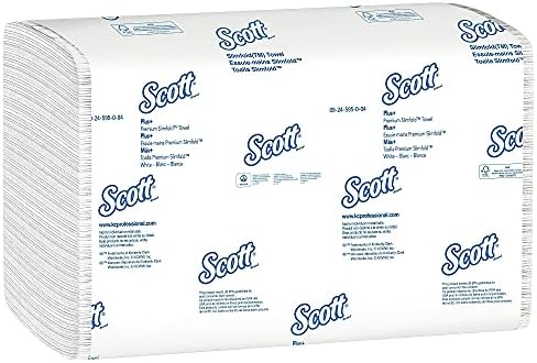 Kimberly-Clark 04442 toalhas de papel finas, 7 1/2 x 11 3/5, branco, 90/pacote, 24 pacotes/caixa