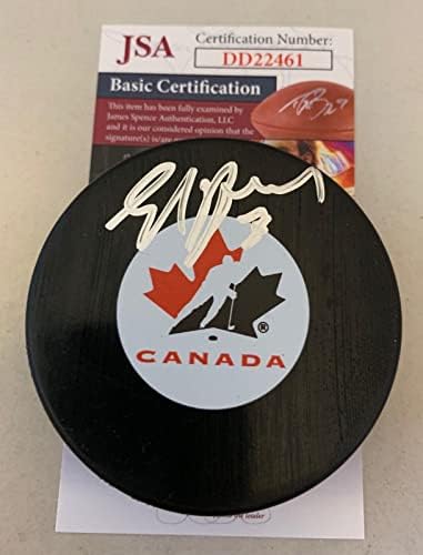 Ed Belfour Stars Blackhawks assinou o Team Canada Canada autografou JSA - Pucks autografados da NHL
