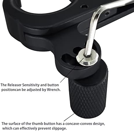 XXIAOJUN Composto Bow Aid Relleer e D Loop Rope ， Ajustável pode girar os auxílios de liga de alumínio de arco de liberação de 360 ​​°