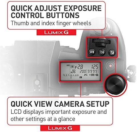 Panasonic DC-G9LK Lumix G9 Câmera sem espelho, 20,3 megapixels mais 80 megapixels de alta resolução com Leica vario-elmarit 12-60mm f2.8-4.0 lente, 3 , preto