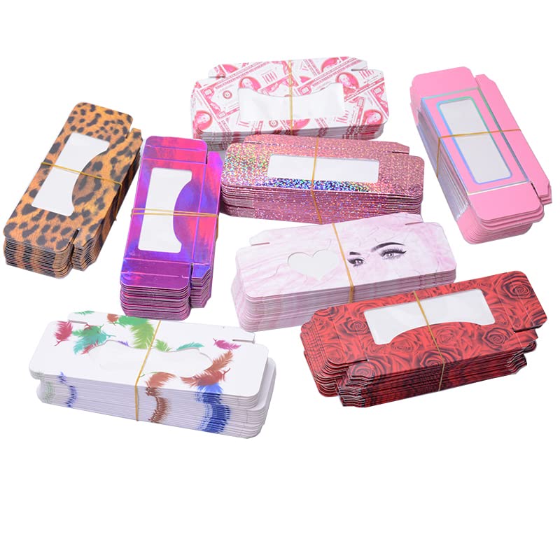 Caixas de embalagem de cílios de papel macio de papel de luxo Muitas opções de armazenamento de embalagem de cílios