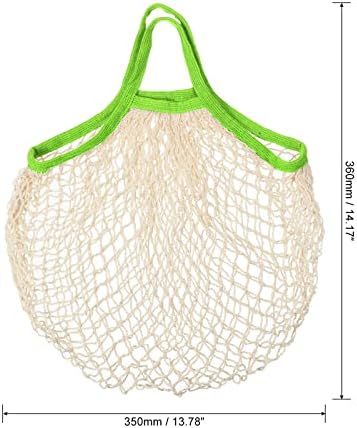 Meccanixity Cotton Mesh Bag reutilizável lavável malha líquida de compras de barrocerismo Organizador, para frutas