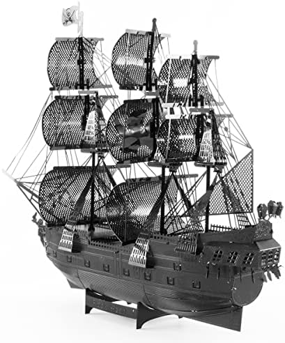 Metal Earth Fascinations Series premium ship preto ship preto versão 3d Modelo Model Kit Pacote com pinça