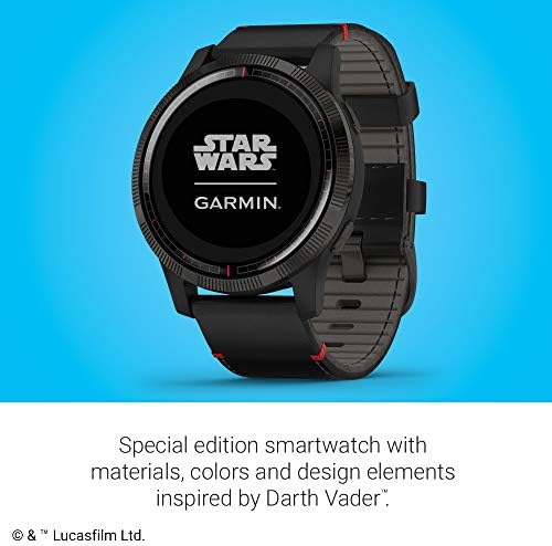 Série Saga Legacy Garmin, Star Wars Darth Vader Inspirado SmartWatch, inclui uma experiência de aplicativo inspirada em Darth