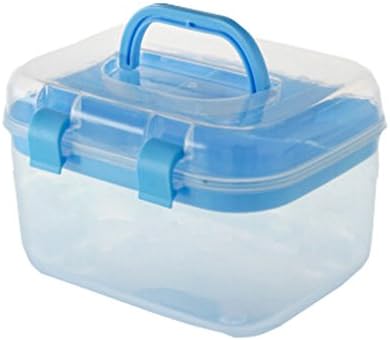 Caixa de medicamentos de armazenamento de plástico de plástico transparente de Mytodo doméstico