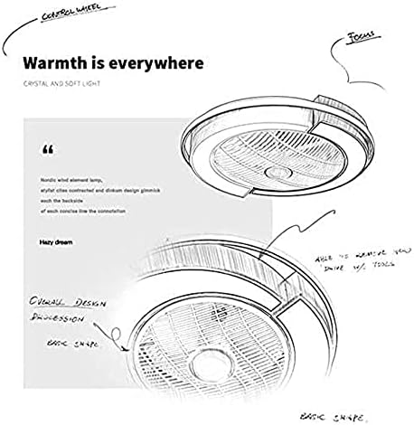 45W Modern Low Perfil Teto Light com ventiladores e controle remoto teto do ventilador luz ajustável Velocidade do vento