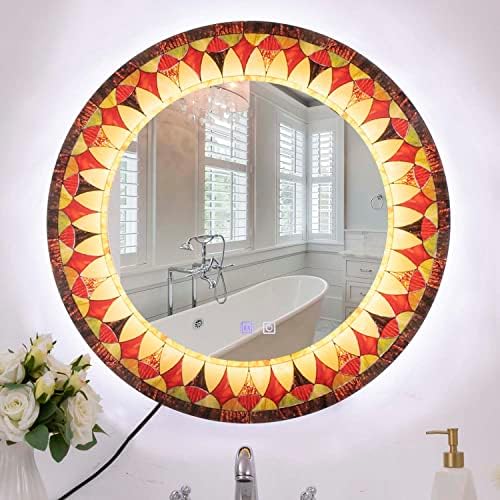 Espelho de banheiro de Chende LED com luzes, espelhos iluminados redondos de 26 '