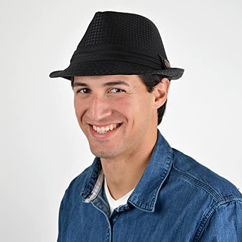 Westend Unissex Brim Brim Fedora - Chapéus para homens e mulheres + chapéus e chapéus de palha do Panamá
