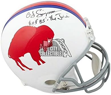 OJ Simpson Hof The Juice Autographed Buffalo Bills Capacete em tamanho real - JSA COA - Capacetes NFL autografados