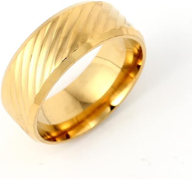 Kolesso 8mm anel de água de anel de ouro de 8 mm anéis para homem e mulheres-74915