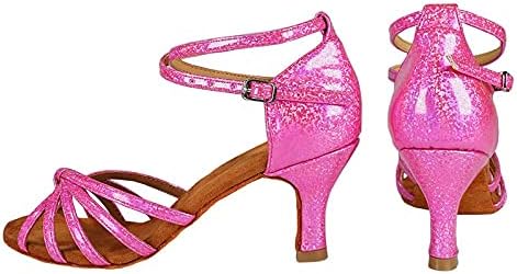 YKXLM Sapatos de dança latina feminina Salsa de salão profissional Sapatos de dança 2 de 3 polegadas, modelo 3018