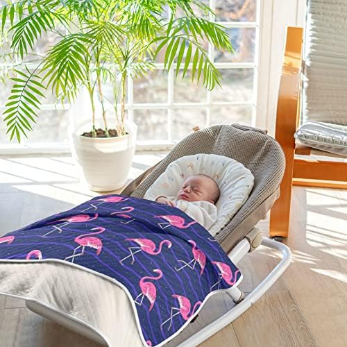 Cataku Space Stripe Flamingo Clanta de bebê para meninos Meninas Casco de algodão Cama de cobertor Planto de bebê que recebe