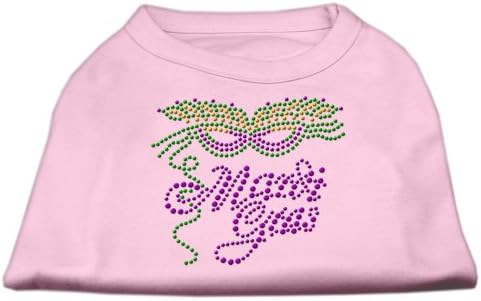 Mirage Pet Products Mardi Gras Rhinestud camisa, 3x-grande, rosa claro