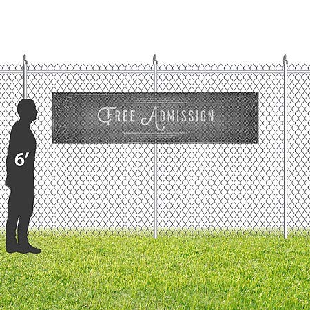 CGSignLab | Admissão gratuita -Chalk Corner, resistente ao vento, bandeira de vinil de malha ao ar livre | 8'x2 '