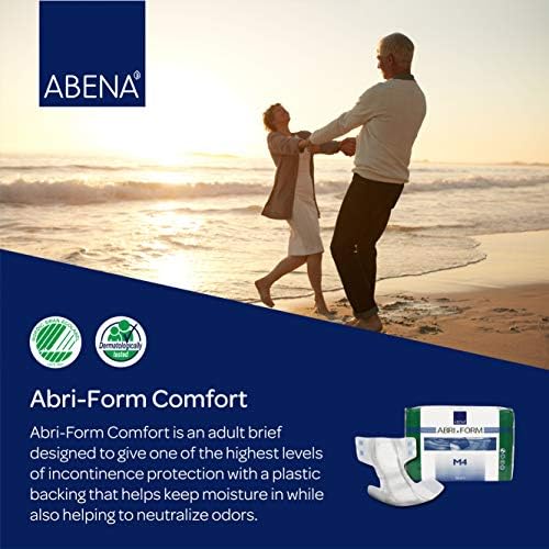 Abena Abri-Form Comfort Briefs apoiados por plástico, nível 4, médio, 14 contagem