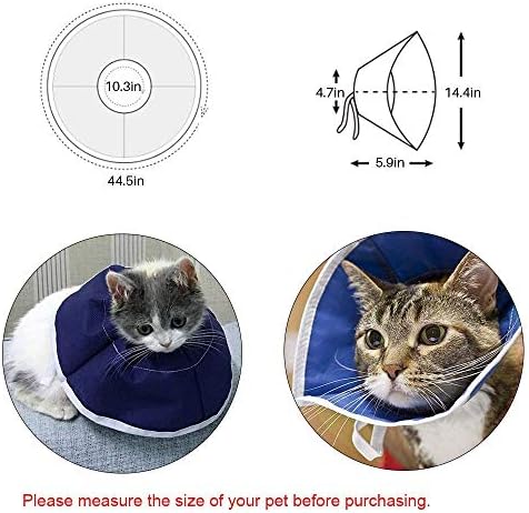 ASOCEA Ajuste de animais de estimação ajustável Cone Soft Cats Dogs Colar de recuperação para medicamentos para cura de feridas