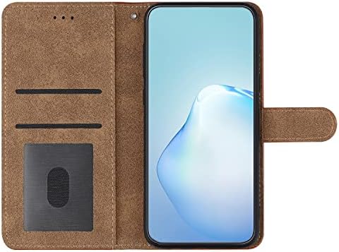 Supwall Flip Case Compatível para iPhone SE 2022/SE 2020 || Caixa de telefone da carteira de couro com sensação de pele para iPhone 6/7/8 || TPU interno com visualização Stand & Card Holder || Capa de fólio de pulseira de pulso - azul