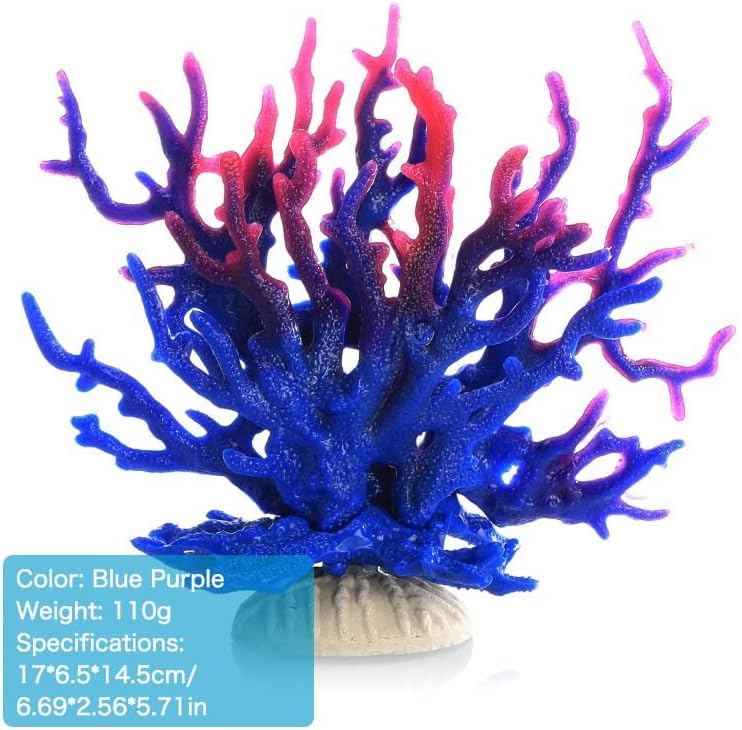Batrc Lynlyn Coral Decoração colorida de peixes aquário de aquário artificial tanque de peixes coral cenário rochoso