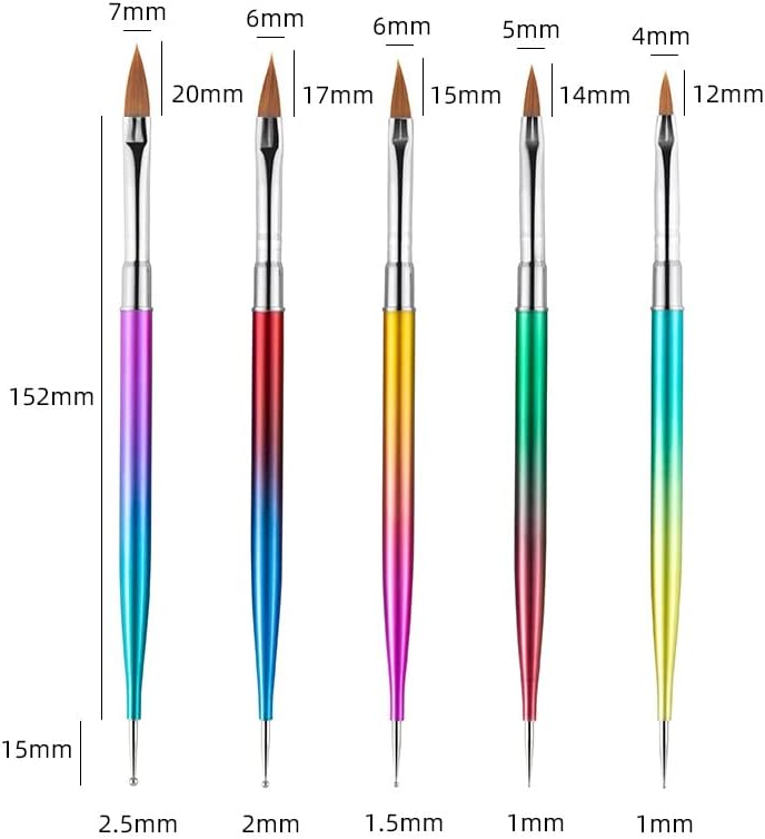 SXDS 10pcs/conjunto de unhas pontilhando pintura de caneta gel acrílico desenho de escultura ferramentas de pincel