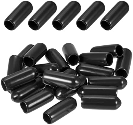 DMIOTECH 200 pacote 1/8 ID Protetores de rosca preta Protetores de borracha Tampas de parafuso para parafuso Tub para parafuso Móveis