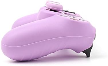 Ralan PS4 Controlador Skin Silicone Silicone Purple, Protetor de tampa não deslizante compatível com PlayStation 4/PS4 Slim/PS4