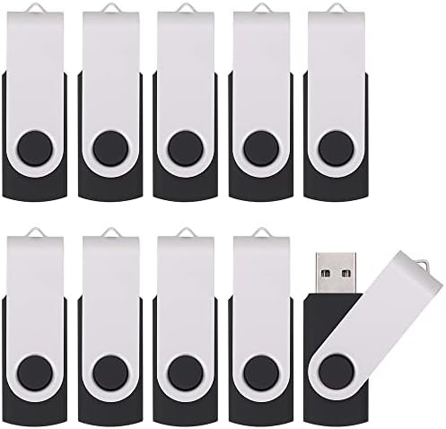 Flash Drive, Vellgo 10 Pack 2 GB Classic Giration USB Flash Drive para armazenamento e compartilhamento de dados, unidade