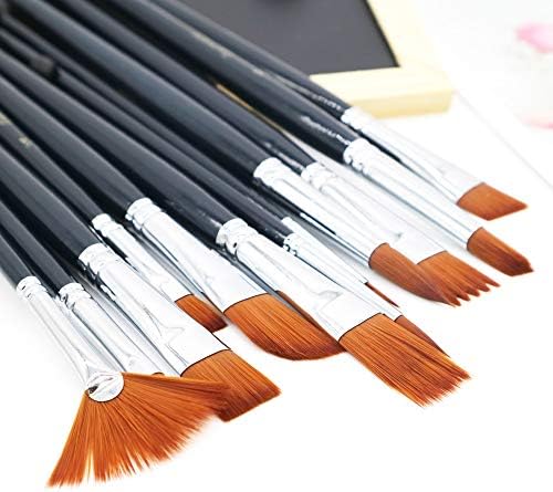Pincéis de tinta - 12 PCs Professional Acrylic Princho Conjunto de pincel, tamanhos diferentes escovas de tinta para a aquarela