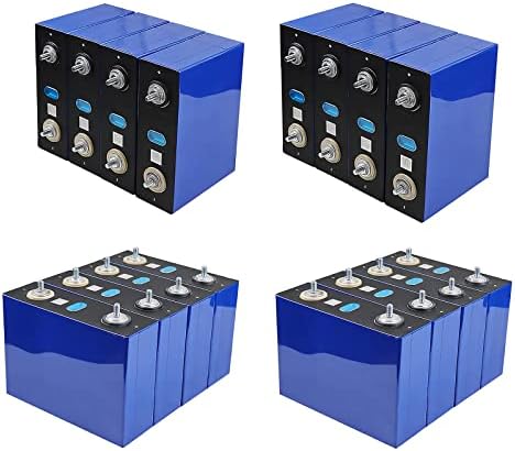 Multinn 16 peças Pacote de pacote A Bateria de fosfato de ferro de ciclo profundo, bateria de 3,2V 100Ah DIY, adequada para