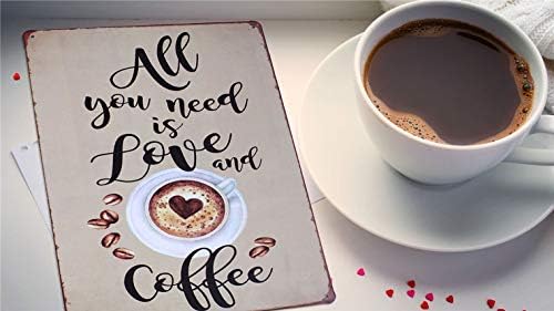 Sumik tudo o que você precisa é amor e café Vintage Poster Metal Tin Sign