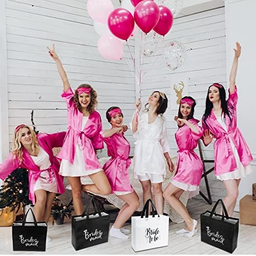 Amylove 12 PCs Bride para ser bolsa de presente bolsa de casamento Presente de chuveiro de noiva para noiva não tecida Bolsa de compras