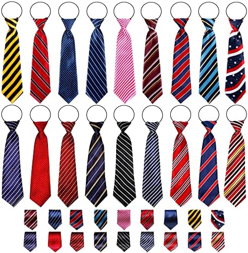 Conjunto de 18 meninos presos com amarras elásticas tira de pescoço gravata gravata de gravata bebê laços para crianças