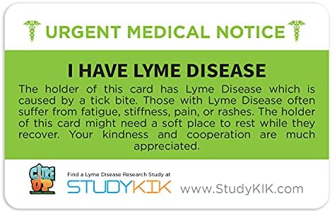 Cartão de assistência à doença de Lyme - 3 pcs