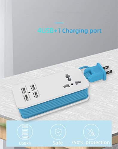 Sugestos de energia protetora de pura potável para uso doméstico e viagens, design inteligente 4 tira de energia USB Port Power