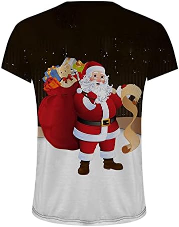 XXBR Christmas Camisetas de manga curta para homens, 2022 Funny Xmas Papai Noel Print O Pescoço Tamas Tops Designer Tshirt