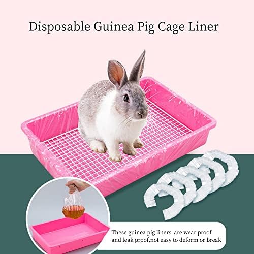 20 PCs descartáveis ​​pequenos animais revestimentos de gaiola Rabbit da cobaia de gaiola de porco de plástico Bolsa