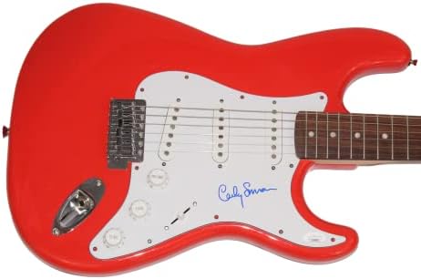 Carly Simon assinou autógrafos de tamanho real de stratocaster de stratocaster com James Spence JSA Autenticação - Antecipação,
