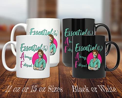 Pixidoodle Nurse Essential Trabalhador Caneca de Café - Estudante de Enfermagem Graduação de Enfermeira Registrada