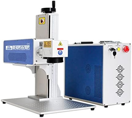 Máquina de marcação a laser a laser a laser de Galvo Galvo para lente de vidro, plástico, madeira, não metal 30w, 175 × 175 mm com eixo rotativo D80