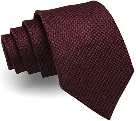 Jemygins Solid Color Wool Tie e Pocket Square com conjuntos de clipes de gravata para homens