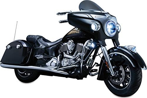 Kuryakyn 5019 Acessório de iluminação de motocicletas: luz de condução montada no motor, ajuste universal para guardas/tubos/tubulação