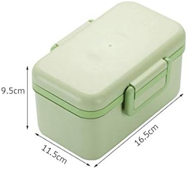 WSSBK empilhável Wheat Straw Box com utensílios portáteis de lancheira, almoço de sanduíche à prova de vazamentos contábeis