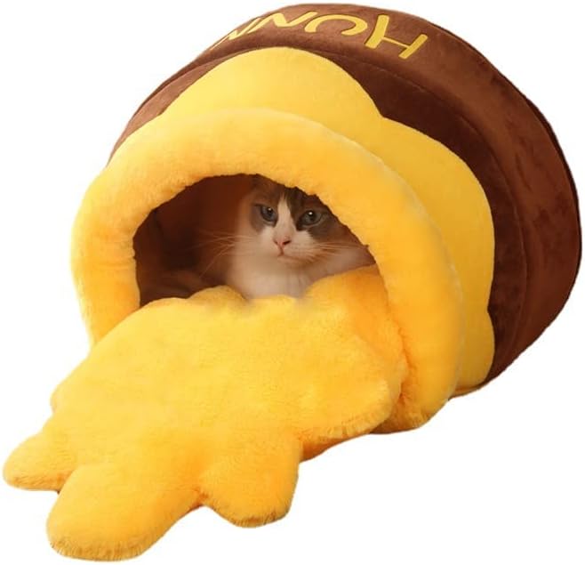 Brown gato ninhada panela de mel sofá gato cama de gato fofo e confortável gato de gato de gato de estimação de gato de gato macio