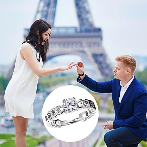 2023 Novo engajamento Rodado de zircões de zircões femininos anéis de casamento anéis de jóias para mulher full diaml