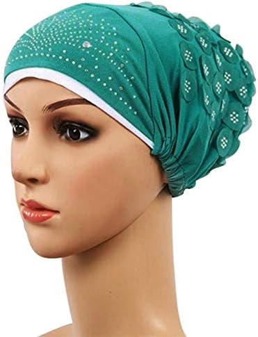 Hijib Stretch Hap Head Cabeça Muslim Lenff Women Hat Hat Baseball Baseball Baseball Cap Brand