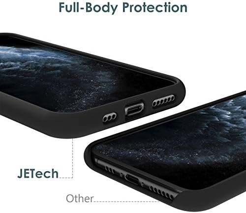 Caixa de silicone JETECH para iPhone 11 Pro 5,8 polegadas, capa de telefone protetora de corpo inteiro, capa à prova de choque com revestimento de microfibra