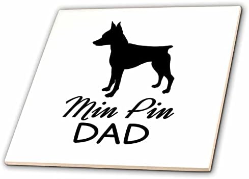 3drose Janna Salak Designs cães - Pin Pin Dog Pai - Miniatura Pinscher - Tiles
