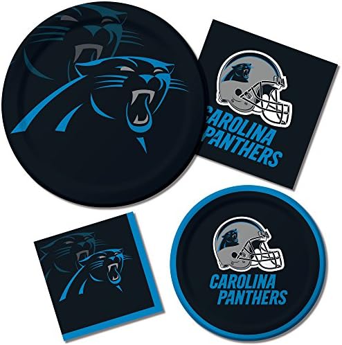 Creative Converting 8 Count Carolina Panthers Paper Placas -